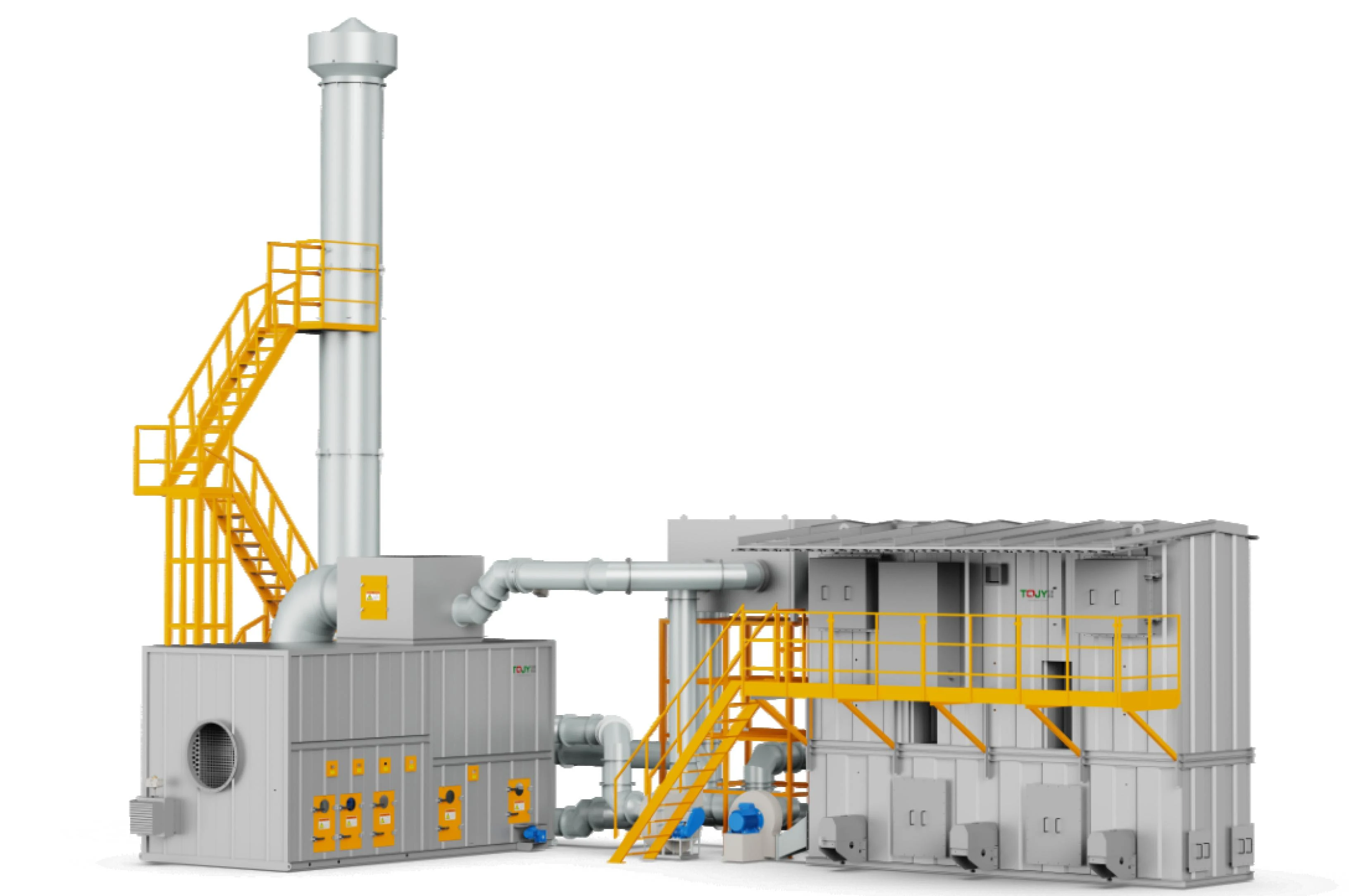 FluxFine 504,000 m³/h displacement ventilation and automated ESP welding smoke purification system for COSCO SHIPPING Heavy Industry.