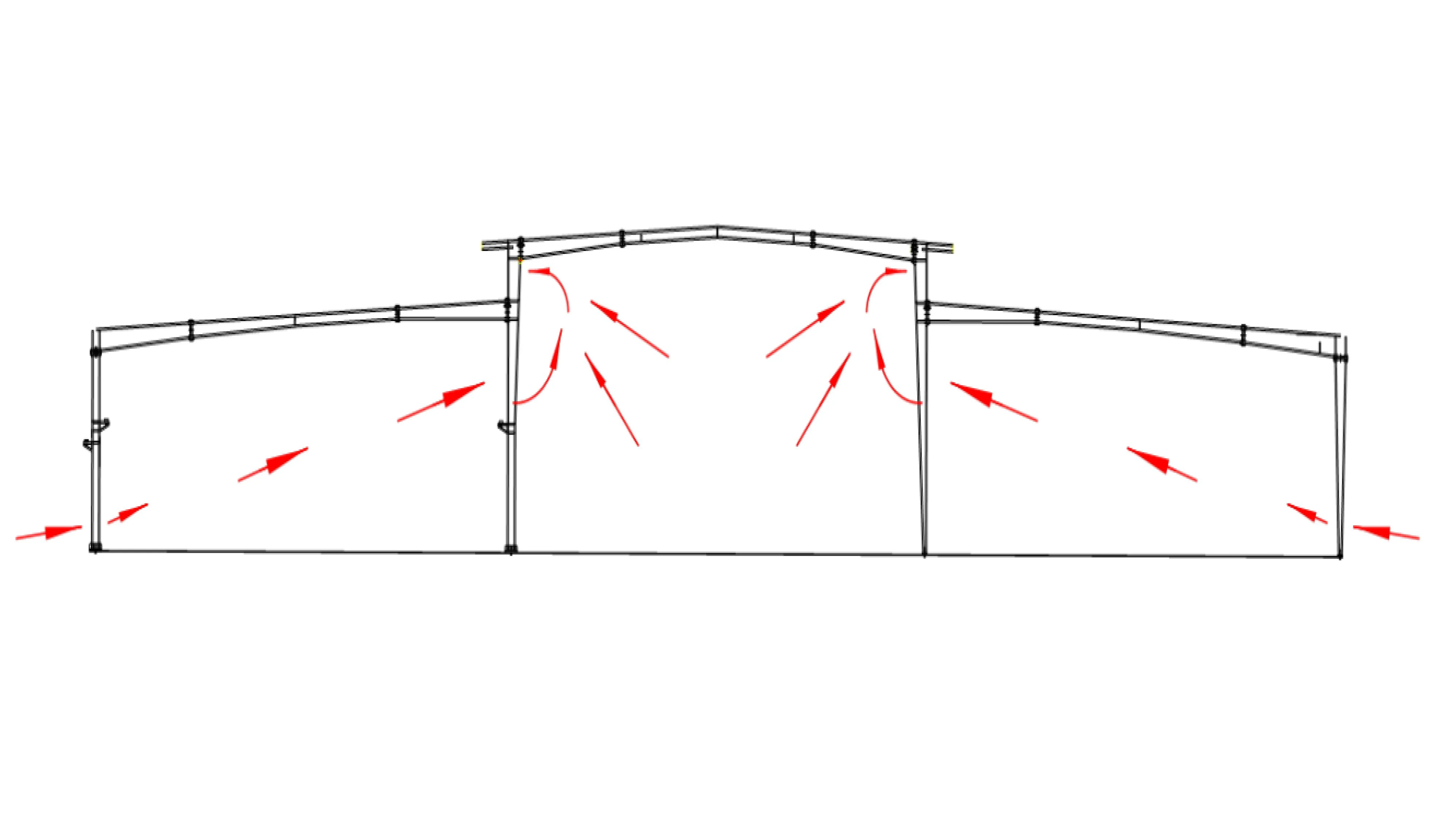 Stratified Displacement Air Distribution and Ventilation Airflow inside COSCO SHIPPING Mega Bay