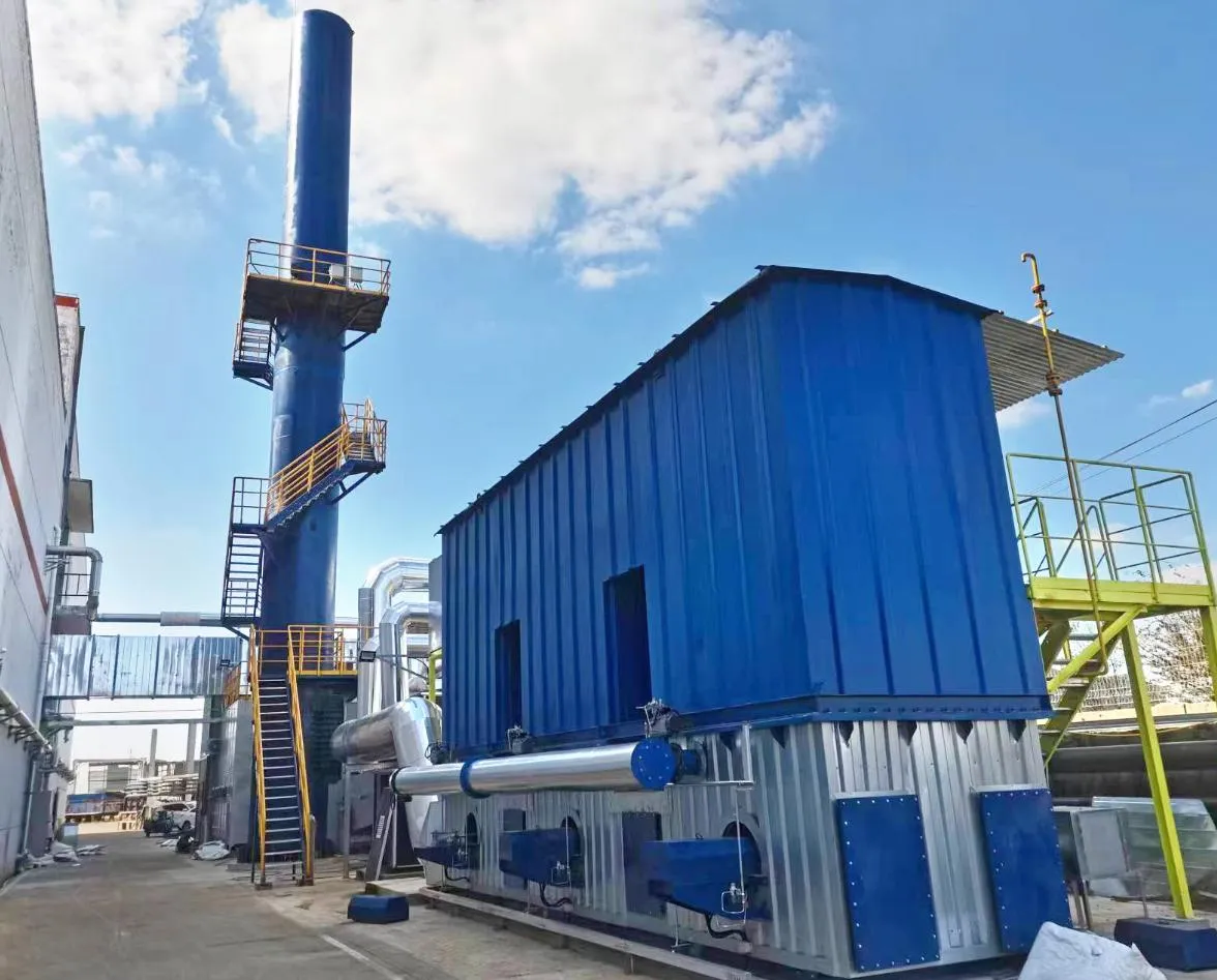 Installed exhaust stack ensuring compliance with environmental regulations